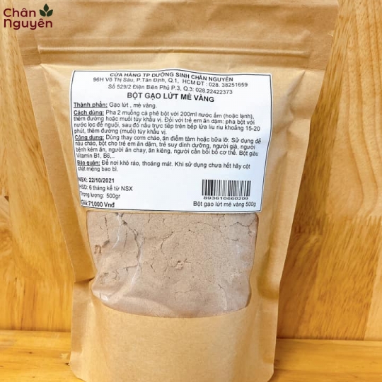 Bột gạo lứt mè vàng (500g) 