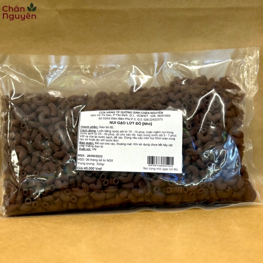 Nui gạo lứt đỏ (cọng nhỏ) 