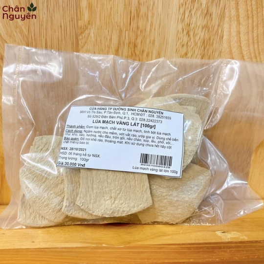 Lúa mạch vàng lát lớn (100g) 